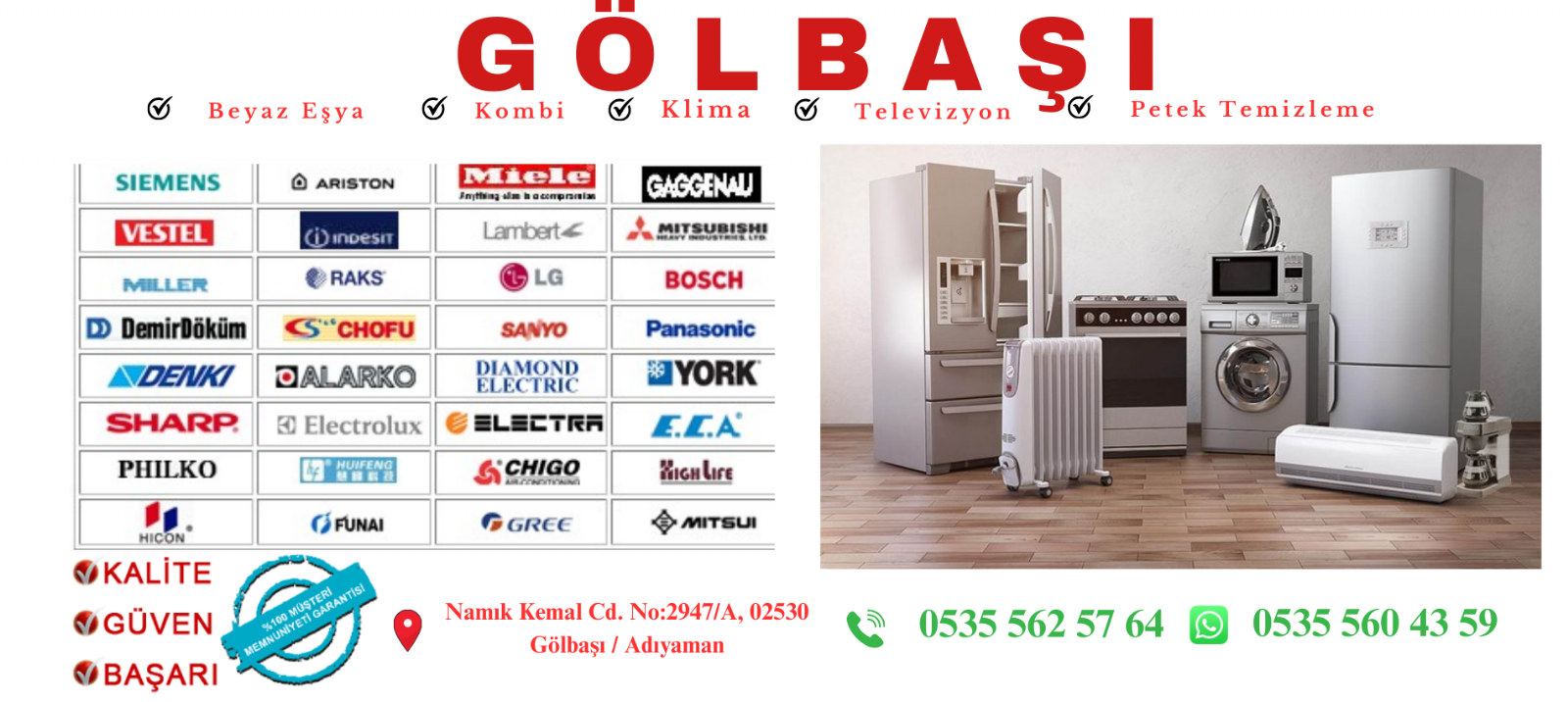 Gölbaşı Beyaz Eşya Servisi